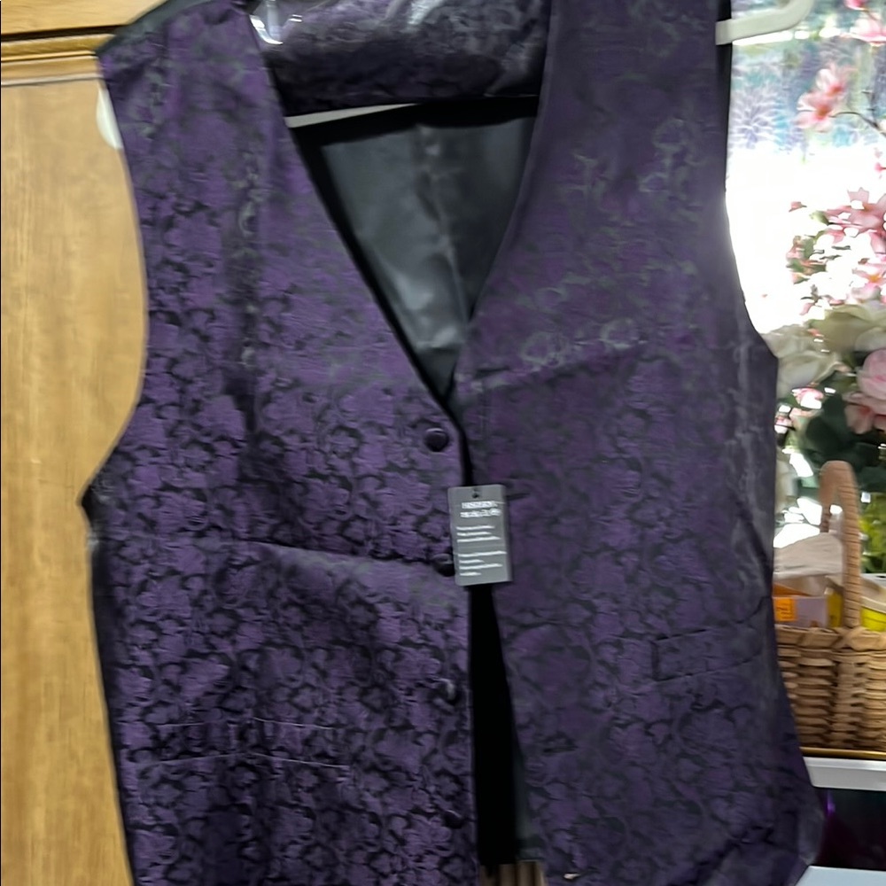 Purple Floral Vest